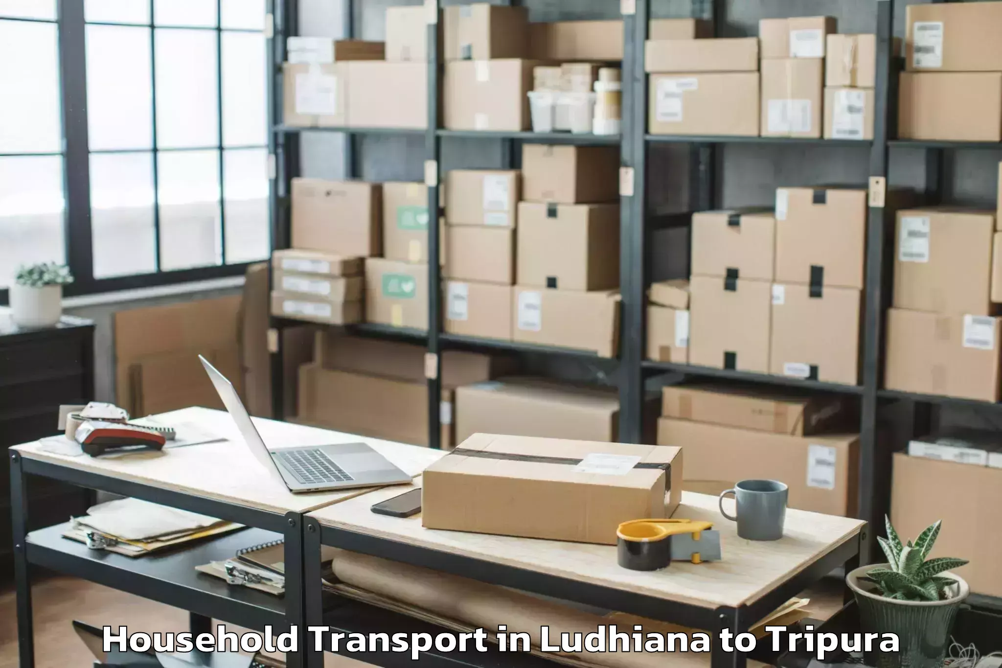 Easy Ludhiana to Ambassa Household Transport Booking